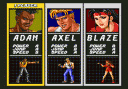 Streets of Rage - Choose your character